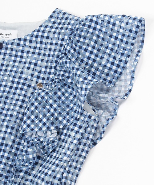 kate spade new york kids(ケイトスペードニューヨーク)の「ガールズ デイジーギンガムワンピース(ワンピース・キッズ・ブルー・140cm/150cm/160cm)」の7枚目の写真