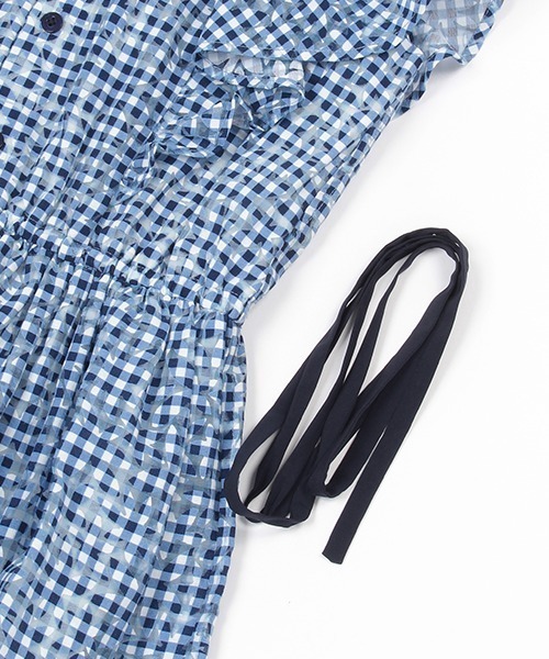 kate spade new york kids(ケイトスペードニューヨーク)の「ガールズ デイジーギンガムワンピース(ワンピース・キッズ・ブルー・140cm/150cm/160cm)」の6枚目の写真