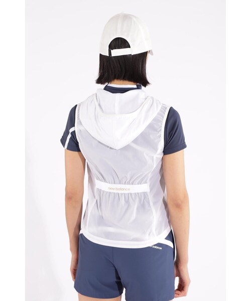 New Balance Golf(ニューバランスゴルフ)の「【new balance golf】撥水 ダイヤ柄 シアーリップ フルジップ フーディー ベスト (WOMENS WORLD)(ベスト・レディース・ホワイト/ダークインディゴブルー・MEDIUM/LARGE/SMALL)」の20枚目の写真
