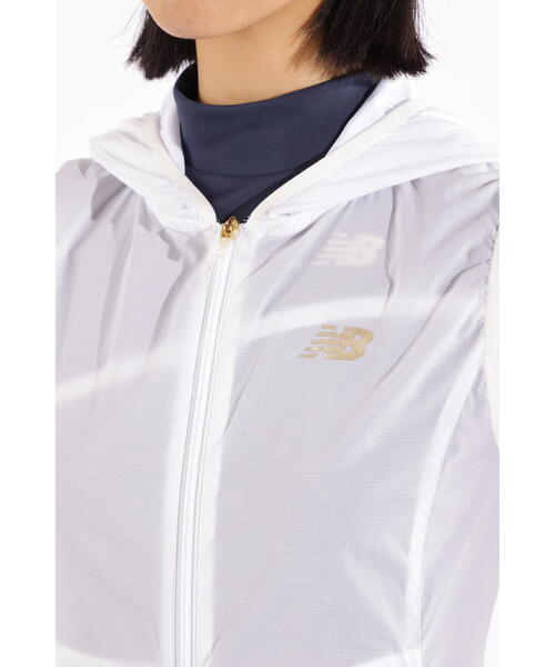 New Balance Golf(ニューバランスゴルフ)の「【new balance golf】撥水 ダイヤ柄 シアーリップ フルジップ フーディー ベスト (WOMENS WORLD)(ベスト・レディース・ホワイト/ダークインディゴブルー・MEDIUM/LARGE/SMALL)」の22枚目の写真