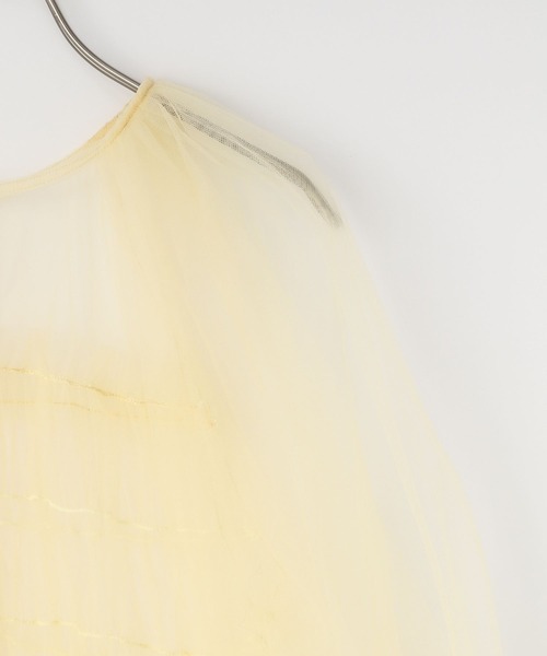 yuw（ユウ）の「チュールシャーリングＢＬ　117831（シャツ/ブラウス・レディース・ブラック/イエロー・FREE）」の14枚目の写真