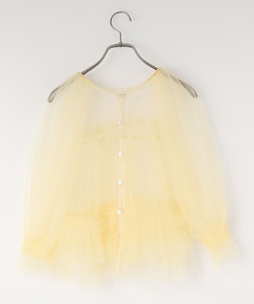 yuw（ユウ）の「チュールシャーリングＢＬ　117831（シャツ/ブラウス・レディース・ブラック/イエロー・FREE）」の8枚目の写真