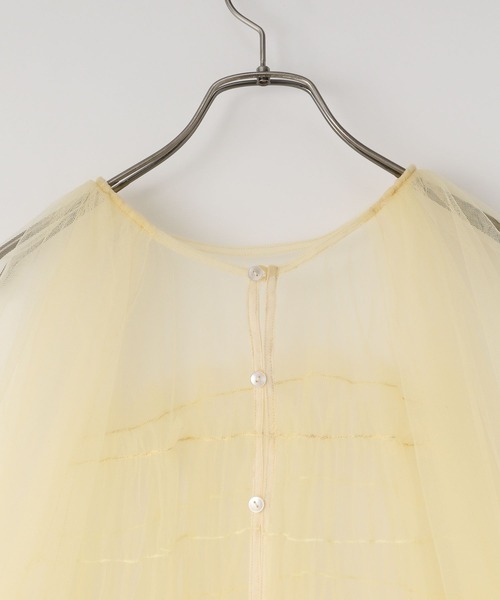 yuw（ユウ）の「チュールシャーリングＢＬ　117831（シャツ/ブラウス・レディース・ブラック/イエロー・FREE）」の9枚目の写真