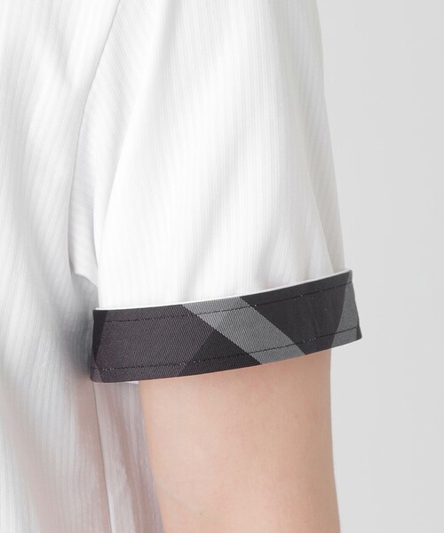 BLACK LABEL CRESTBRIDGEのシアサッカーポロシャツ　Lサイズ BLACK LABEL CRESTBRIDGE - 新品Lブラックレーベル クレスト