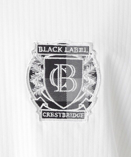 BLACK LABEL CRESTBRIDGEのシアサッカーポロシャツ　Lサイズ BLACK LABEL CRESTBRIDGE（ブラックレーベル・クレストブリッジ