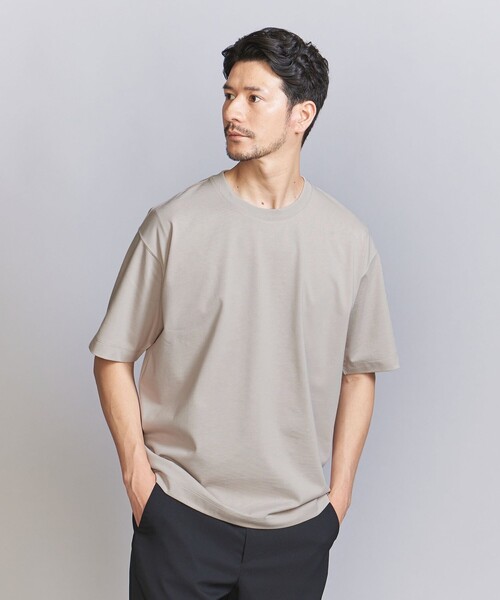 BEAUTY&YOUTH UNITED ARROWS(ビューティーアンドユースユナイテッドアローズ)の「【WEB限定 WARDROBE SMART】アンチ スウェットマーク 樽型 Tシャツ【汗染み防止】(Tシャツ/カットソー・メンズ・ベージュ/ホワイト/ブラック・S/M/L/XL)」の3枚目の写真