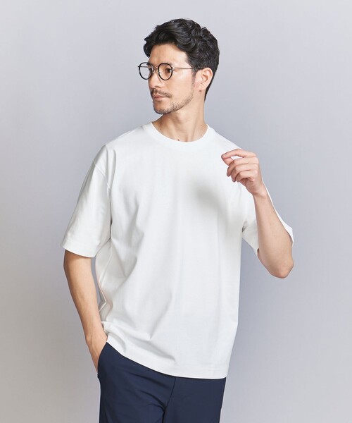BEAUTY&YOUTH UNITED ARROWS(ビューティーアンドユースユナイテッドアローズ)の「【WEB限定 WARDROBE SMART】アンチ スウェットマーク 樽型 Tシャツ【汗染み防止】(Tシャツ/カットソー・メンズ・ベージュ/ホワイト/ブラック・S/M/L/XL)」の8枚目の写真