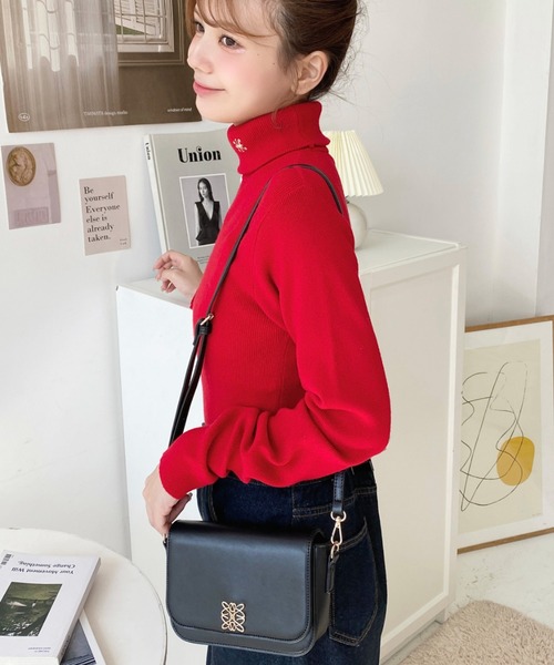 moment+(モーメントプラス)の「フロントモチーフフラップショルダーバッグ(ショルダーバッグ・レディース・アイボリー/ブラウン/ブラック・FREE)」の21枚目の写真
