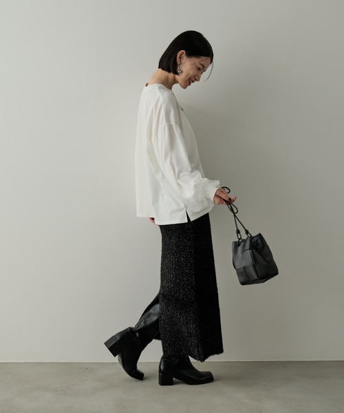 Naege(ナエジ)の「クロス編みミニショルダーBAG(ショルダーバッグ・レディース・ライトグリーン/アイボリー/ブラック/シルバー・FREE)」の9枚目の写真