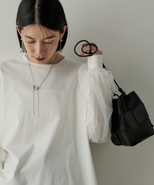 Naege(ナエジ)の「クロス編みミニショルダーBAG(ショルダーバッグ・レディース・ライトグリーン/アイボリー/ブラック/シルバー・FREE)」の8枚目の写真