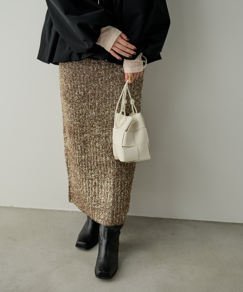 Naege(ナエジ)の「クロス編みミニショルダーBAG(ショルダーバッグ・レディース・ライトグリーン/アイボリー/ブラック/シルバー・FREE)」の11枚目の写真