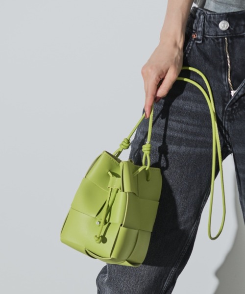 Naege(ナエジ)の「クロス編みミニショルダーBAG(ショルダーバッグ・レディース・ライトグリーン/アイボリー/ブラック/シルバー・FREE)」の16枚目の写真