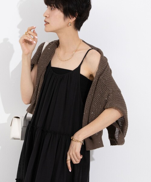 NOLLEY’S（ノーリーズ）の「ウォッシャブル2WAYキャミワンピース（ワンピース・レディース・オリーブ/ブルー/ブラック・38）」の8枚目の写真