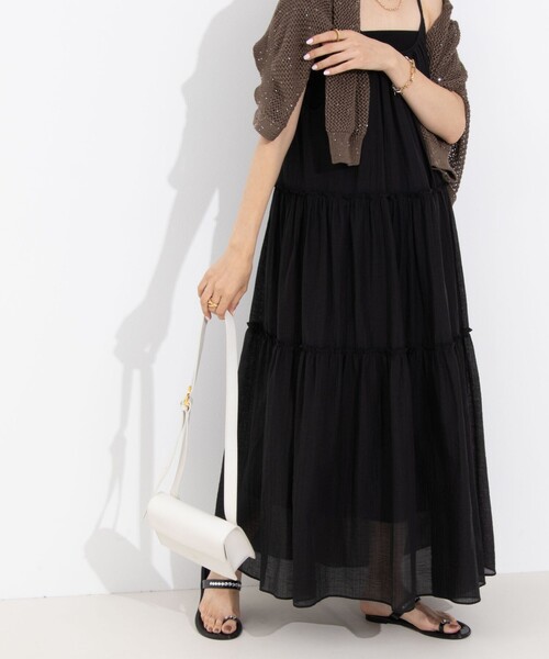 NOLLEY’S（ノーリーズ）の「ウォッシャブル2WAYキャミワンピース（ワンピース・レディース・オリーブ/ブルー/ブラック・38）」の11枚目の写真