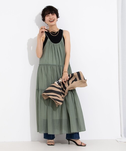 NOLLEY’S（ノーリーズ）の「ウォッシャブル2WAYキャミワンピース（ワンピース・レディース・オリーブ/ブルー/ブラック・38）」の17枚目の写真