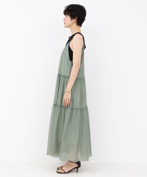 NOLLEY’S（ノーリーズ）の「ウォッシャブル2WAYキャミワンピース（ワンピース・レディース・オリーブ/ブルー/ブラック・38）」の22枚目の写真