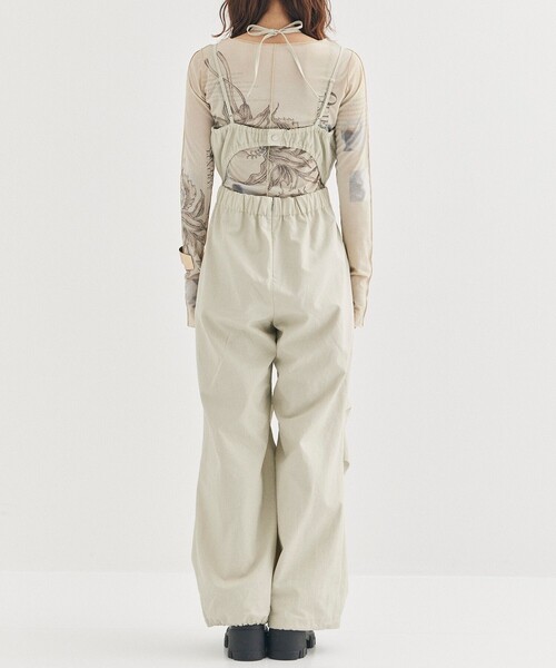 STUDIOUS(ステュディオス)の「【STUDIOUS/ステュディオス】Parachute Jumpsuit/パラシュートジャンプスーツ(つなぎ/オールインワン・レディース・ライトベージュ/ブラック・FREE)」の19枚目の写真