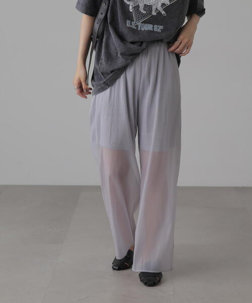 FREE'S MART（フリーズマート）の「◆シアーイージーワイドパンツ（その他パンツ・レディース・ブラック/グレー・FREE）」の8枚目の写真