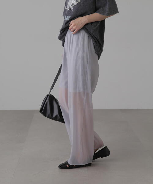 FREE'S MART（フリーズマート）の「◆シアーイージーワイドパンツ（その他パンツ・レディース・ブラック/グレー・FREE）」の9枚目の写真