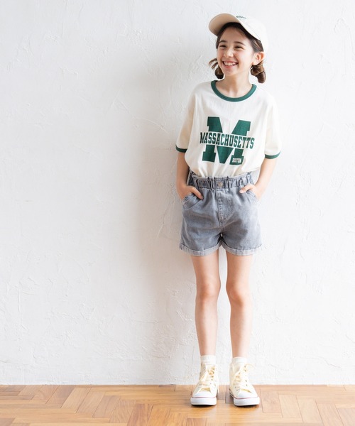 coca（coca）（コカ）の「キッズ　裾ロールアップデニムショートパンツ（デニムパンツ・キッズ・ライトブルー・150/120/130/140）」の6枚目の写真