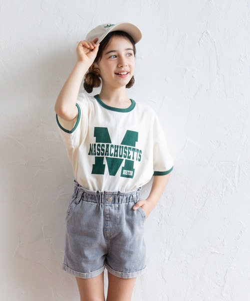 coca（coca）（コカ）の「キッズ　裾ロールアップデニムショートパンツ（デニムパンツ・キッズ・ライトブルー・150/120/130/140）」の3枚目の写真