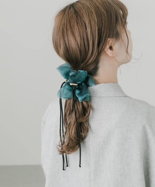 SMELLY（スメリー）の「ドローコードシアーシュシュ（シュシュ・レディース・ブラック/カーキ/ベージュ系その他/ライトブルー/ネイビー・-）」の12枚目の写真