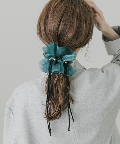 SMELLY（スメリー）の「ドローコードシアーシュシュ（シュシュ・レディース・ブラック/カーキ/ベージュ系その他/ライトブルー/ネイビー・-）」の13枚目の写真