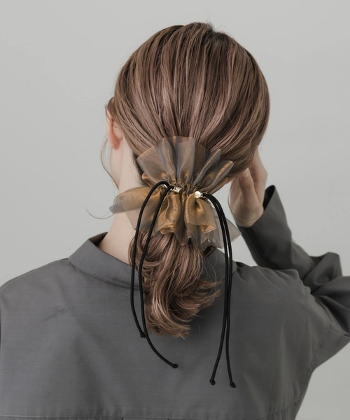 SMELLY（スメリー）の「ドローコードシアーシュシュ（シュシュ・レディース・ブラック/カーキ/ベージュ系その他/ライトブルー/ネイビー・-）」の18枚目の写真