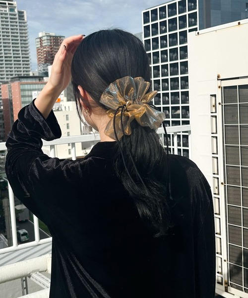 SMELLY（スメリー）の「ドローコードシアーシュシュ（シュシュ・レディース・ブラック/カーキ/ベージュ系その他/ライトブルー/ネイビー・-）」の19枚目の写真