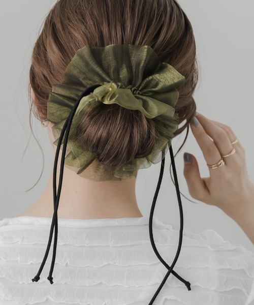 SMELLY（スメリー）の「ドローコードシアーシュシュ（シュシュ・レディース・ブラック/カーキ/ベージュ系その他/ライトブルー/ネイビー・-）」の21枚目の写真