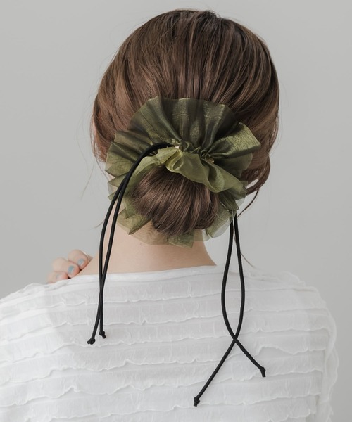 SMELLY（スメリー）の「ドローコードシアーシュシュ（シュシュ・レディース・ブラック/カーキ/ベージュ系その他/ライトブルー/ネイビー・-）」の22枚目の写真