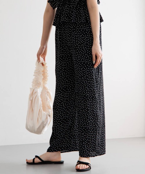 flower（フラワー）の「パピヨンドットロンパース（サロペット/オーバーオール・レディース・ブラック/ホワイト・FREE）」の9枚目の写真