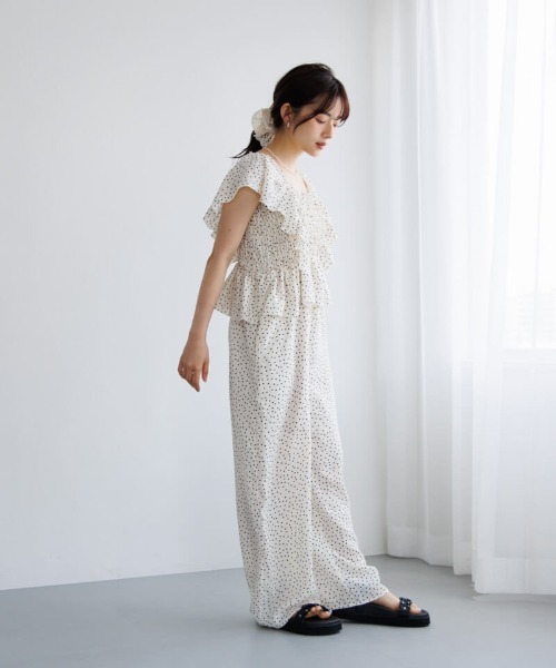 flower（フラワー）の「パピヨンドットロンパース（サロペット/オーバーオール・レディース・ブラック/ホワイト・FREE）」の15枚目の写真