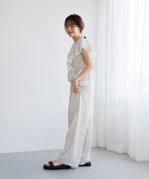 flower（フラワー）の「パピヨンドットロンパース（サロペット/オーバーオール・レディース・ブラック/ホワイト・FREE）」の18枚目の写真