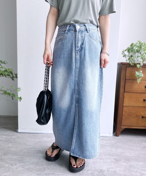 reca（レカ）の「ロングデニムスカート（デニムスカート・レディース・ブルー・M/L/XL）」の21枚目の写真