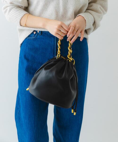 RODE SKO(ロデスコ)の「ビッグチェーンバッグ(ショルダーバッグ・レディース・ブラック/モカ/グリーン系その他・ONE)」の9枚目の写真