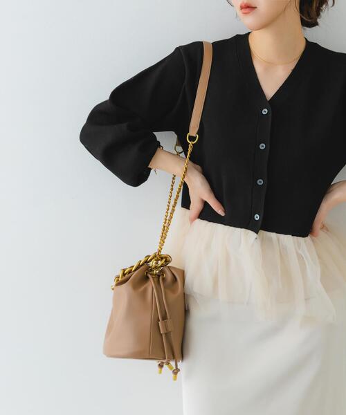 RODE SKO(ロデスコ)の「ビッグチェーンバッグ(ショルダーバッグ・レディース・ブラック/モカ/グリーン系その他・ONE)」の20枚目の写真