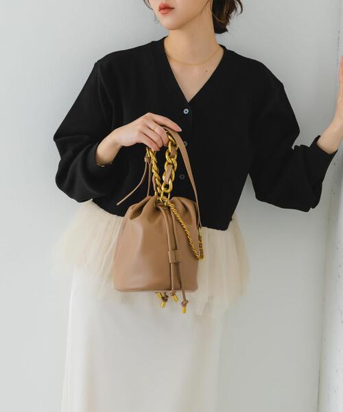 RODE SKO(ロデスコ)の「ビッグチェーンバッグ(ショルダーバッグ・レディース・ブラック/モカ/グリーン系その他・ONE)」の21枚目の写真