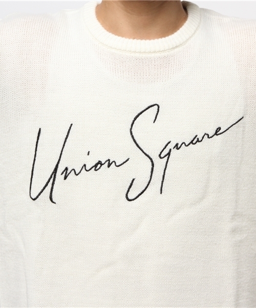 WEGO（ウィゴー）の「WEGO/配色ロゴ刺繍ニット（ニット/セーター・メンズ・ワイン/ネイビー/オフホワイト/ブラック・MEDIUM/LARGE）」の9枚目の写真