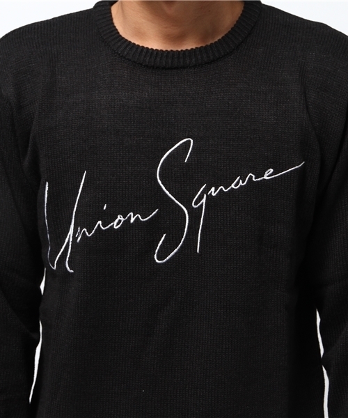 WEGO（ウィゴー）の「WEGO/配色ロゴ刺繍ニット（ニット/セーター・メンズ・ワイン/ネイビー/オフホワイト/ブラック・MEDIUM/LARGE）」の10枚目の写真