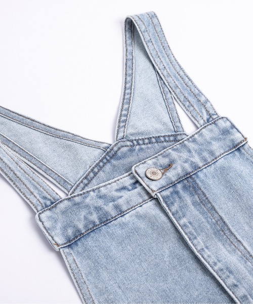 AMELY(エミリー)の「ウォッシュデニムサロペットスカート(ワンピース・レディース・ブラック系その他/ブルー系その他・L/M)」の10枚目の写真