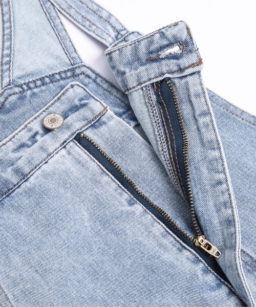 AMELY(エミリー)の「ウォッシュデニムサロペットスカート(ワンピース・レディース・ブラック系その他/ブルー系その他・L/M)」の9枚目の写真