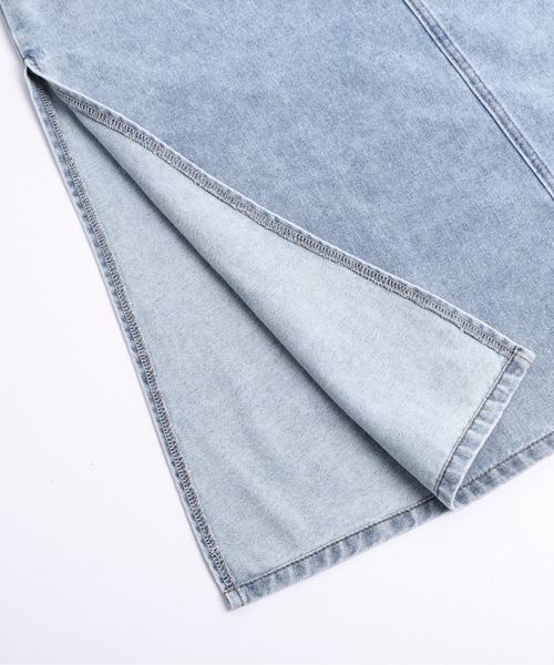 AMELY(エミリー)の「ウォッシュデニムサロペットスカート(ワンピース・レディース・ブラック系その他/ブルー系その他・L/M)」の6枚目の写真