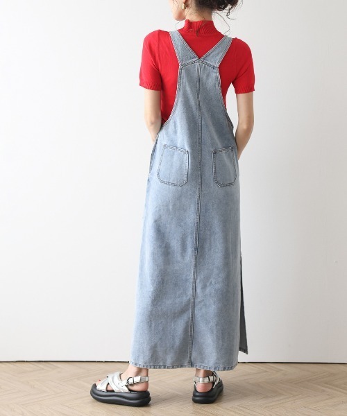 AMELY(エミリー)の「ウォッシュデニムサロペットスカート(ワンピース・レディース・ブラック系その他/ブルー系その他・L/M)」の14枚目の写真
