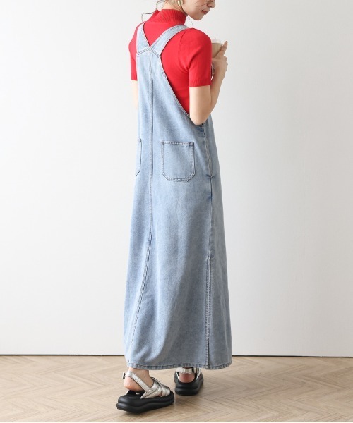 AMELY(エミリー)の「ウォッシュデニムサロペットスカート(ワンピース・レディース・ブラック系その他/ブルー系その他・L/M)」の13枚目の写真