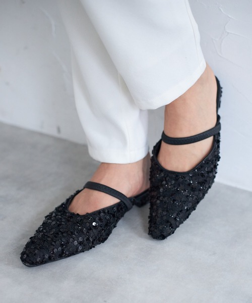 tocco closet（トッコ　クローゼット）の「【ZOZO限定】スパンコールミュール（サンダル・レディース・シルバー/アイボリー/ブラック/ピンク・M/L）」の18枚目の写真