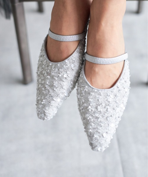 tocco closet（トッコ　クローゼット）の「【ZOZO限定】スパンコールミュール（サンダル・レディース・シルバー/アイボリー/ブラック/ピンク・M/L）」の11枚目の写真