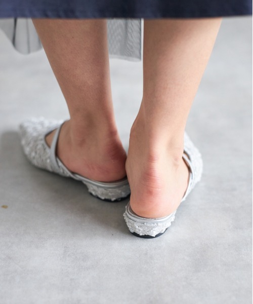 tocco closet（トッコ　クローゼット）の「【ZOZO限定】スパンコールミュール（サンダル・レディース・シルバー/アイボリー/ブラック/ピンク・M/L）」の12枚目の写真