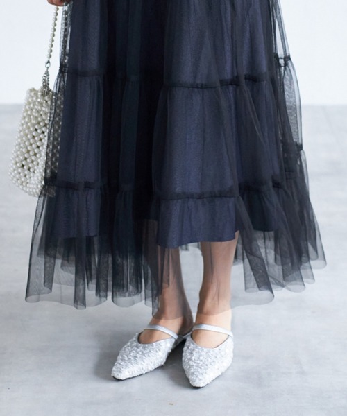 tocco closet（トッコ　クローゼット）の「【ZOZO限定】スパンコールミュール（サンダル・レディース・シルバー/アイボリー/ブラック/ピンク・M/L）」の10枚目の写真