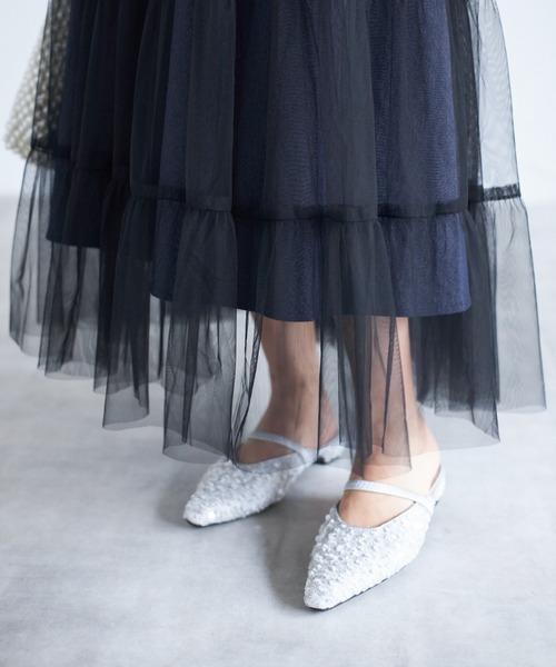 tocco closet（トッコ　クローゼット）の「【ZOZO限定】スパンコールミュール（サンダル・レディース・シルバー/アイボリー/ブラック/ピンク・M/L）」の16枚目の写真